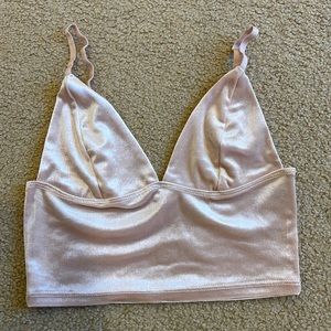 Garage pink cropped top